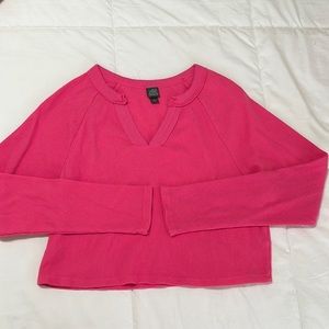 Cropped long sleeve top